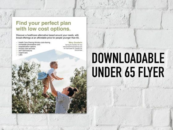 Downloadable Under 65 Flyer